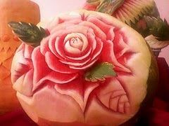 Rosa na melancia