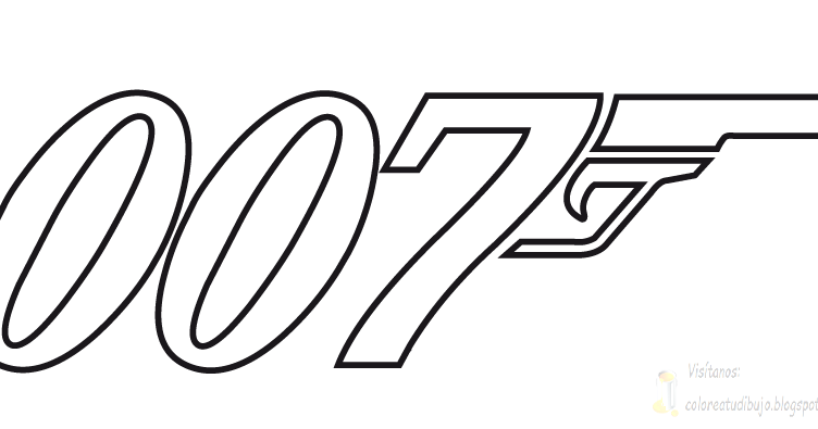 COLOREA TUS DIBUJOS: Logotipo de James Bond para colorear y pintar