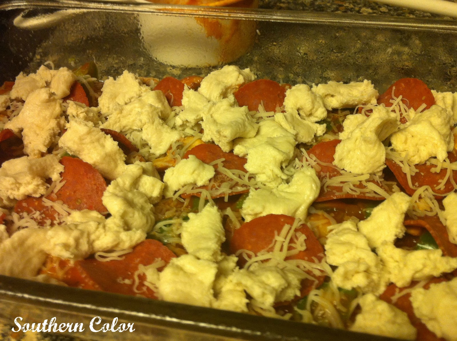 Southern Color Pizza Casserole
