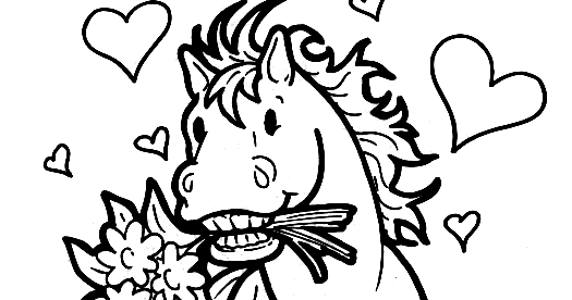 COLOREA TUS DIBUJOS: Caballo enamorado para colorear