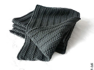 machine knitted passap ribbed scarf