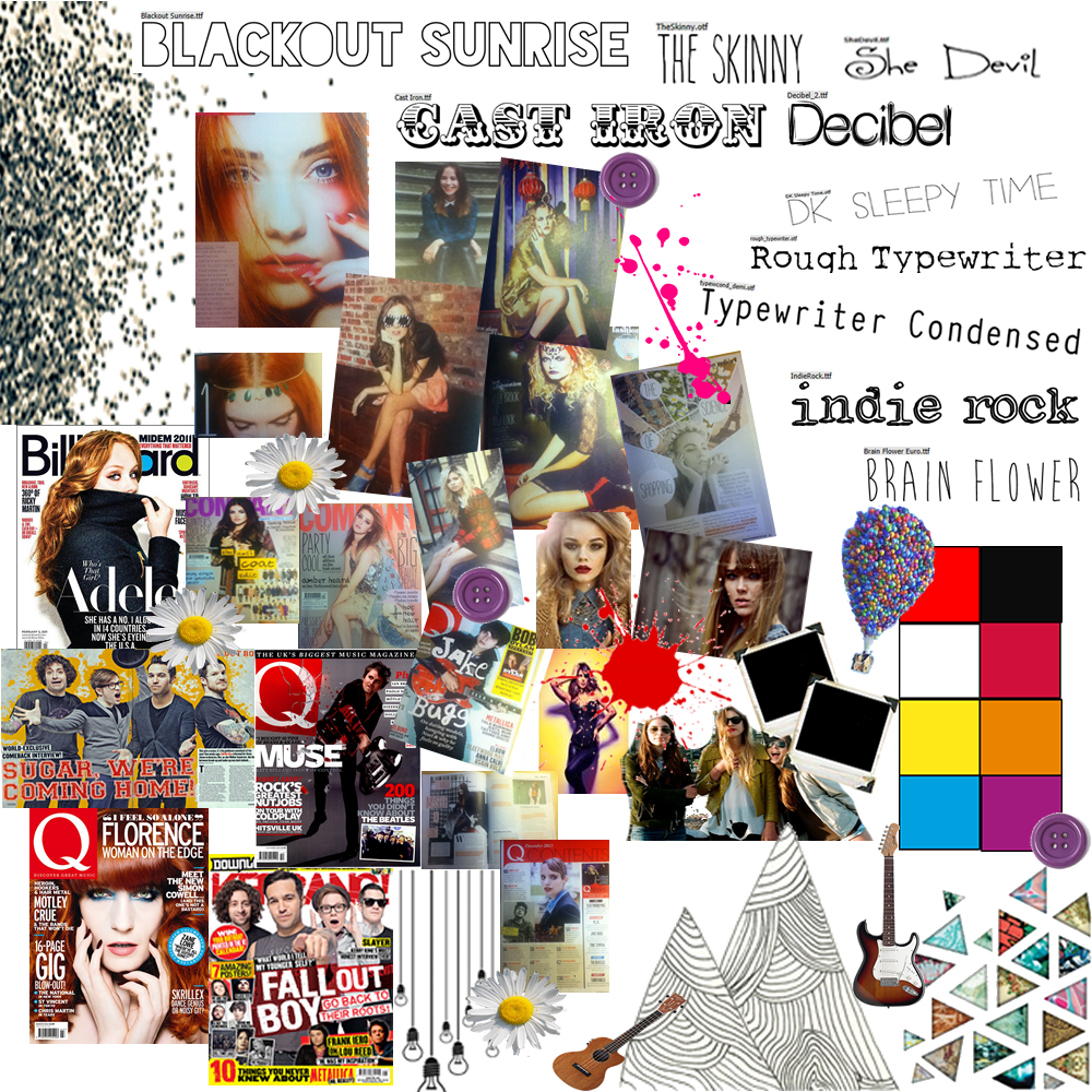 Erin's Media Blog Music magazine moodboard