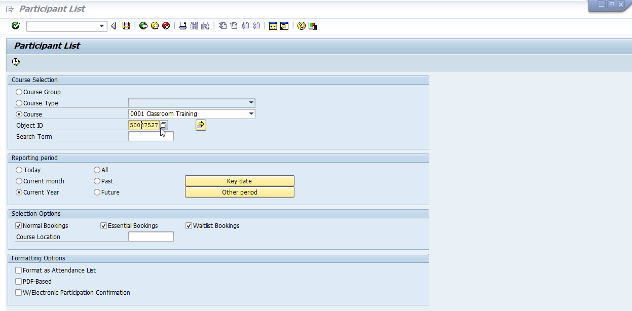 never stop learning print attendance list from sap attandance list