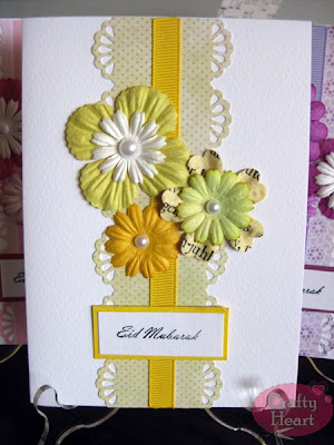 Handmade Card - Eid Mubarak in Yellow