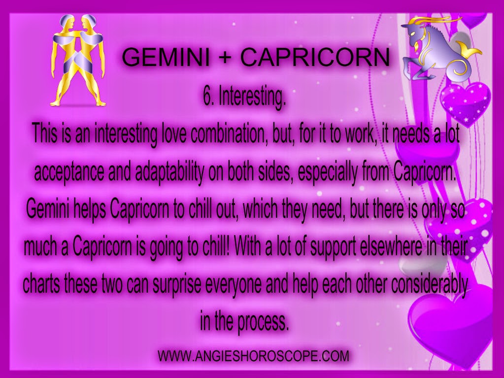 Gemini And Capricorn Compatibility Chart