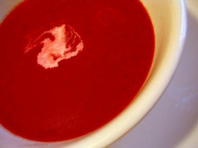Beet together with Tomato Soup