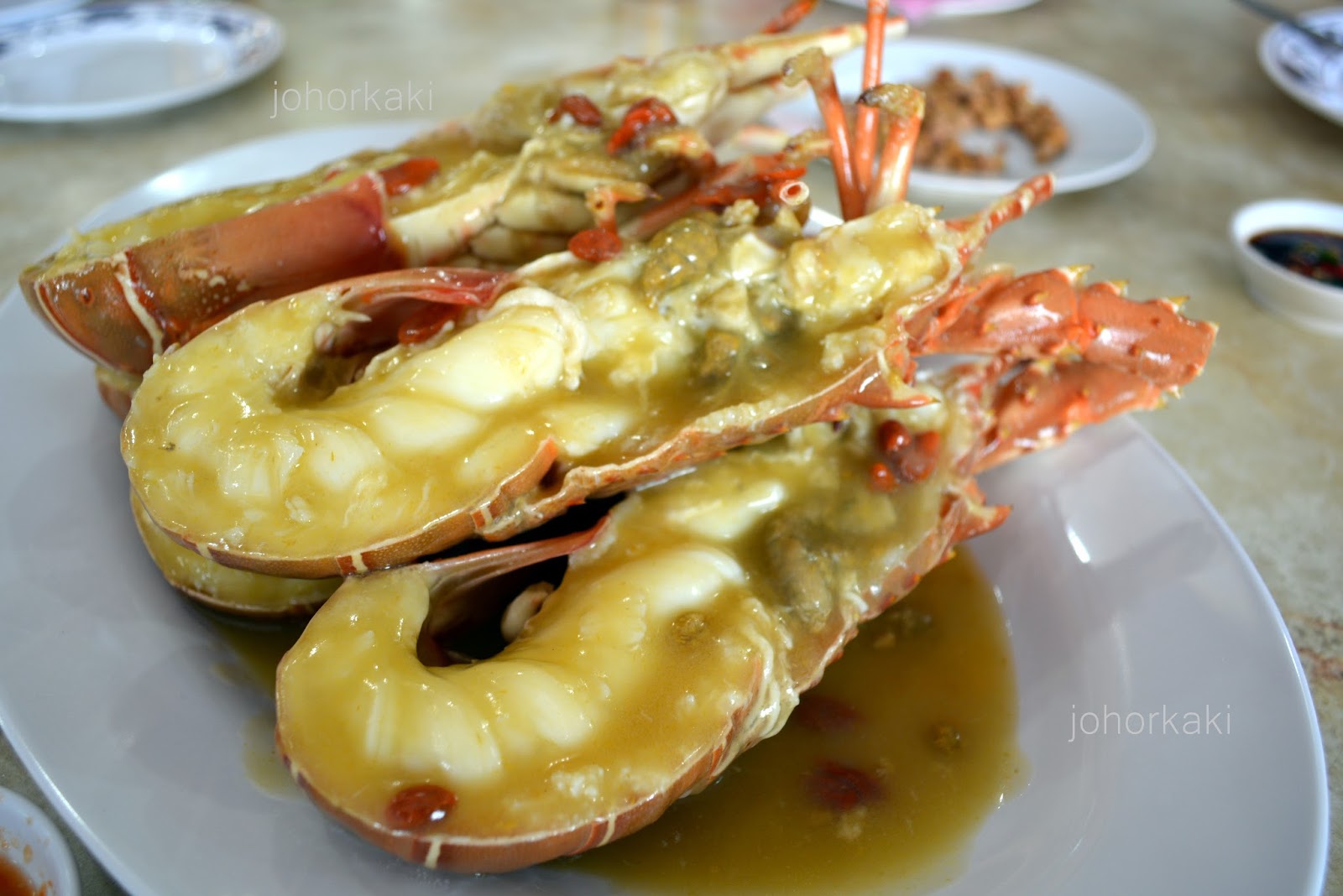 Lobsters at Jade Garden Seafood Corner at Sungai Rengit, Pengerang