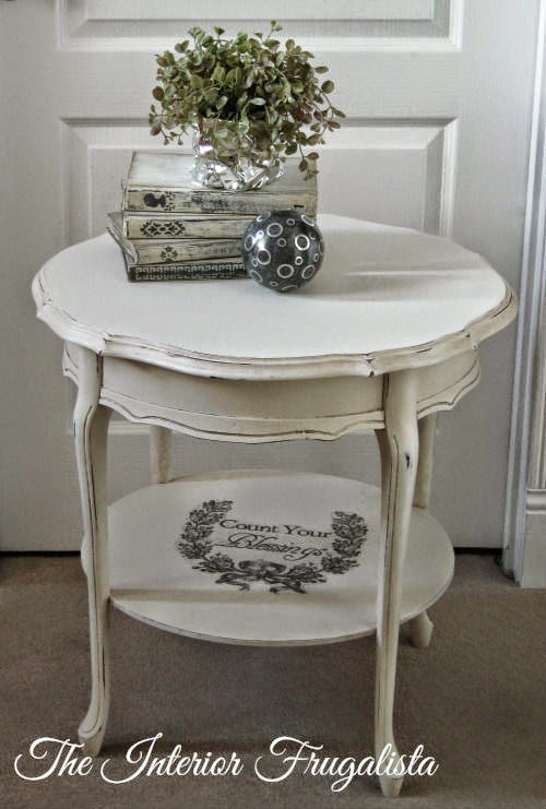 Kroehler French Provincial Side Table Makeovers Unified With Graphics The Interior Frugalista