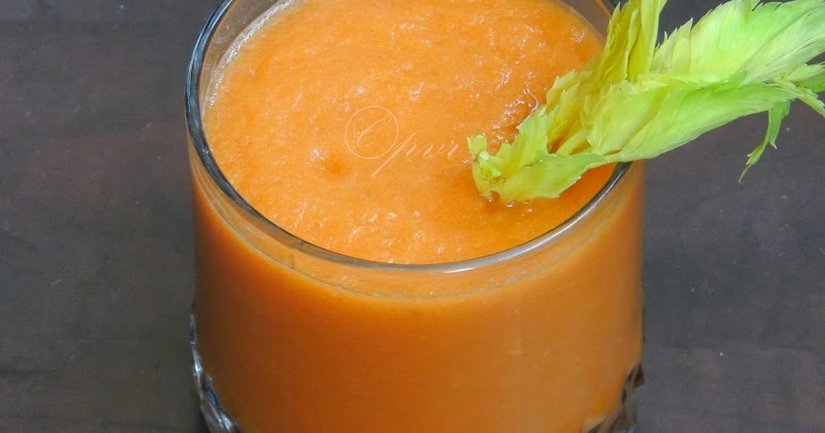 Priya's Versatile Recipes Carrot Celery Smoothie