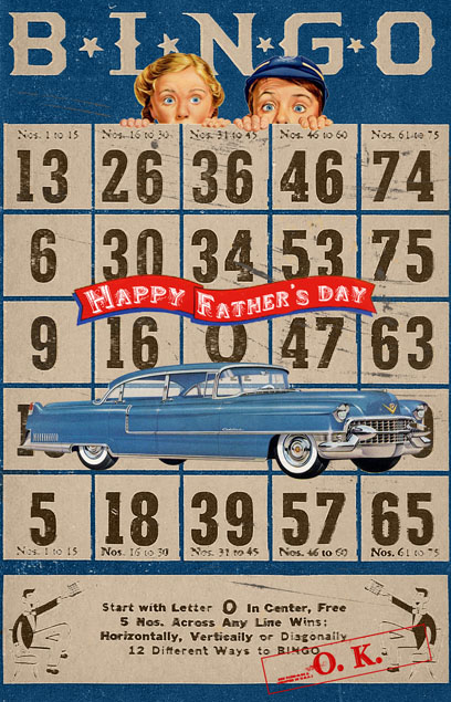 Wild@heart: Friday freebie - Bingo Father's day card Wild@heart: Friday freebie - Bingo Father's day card