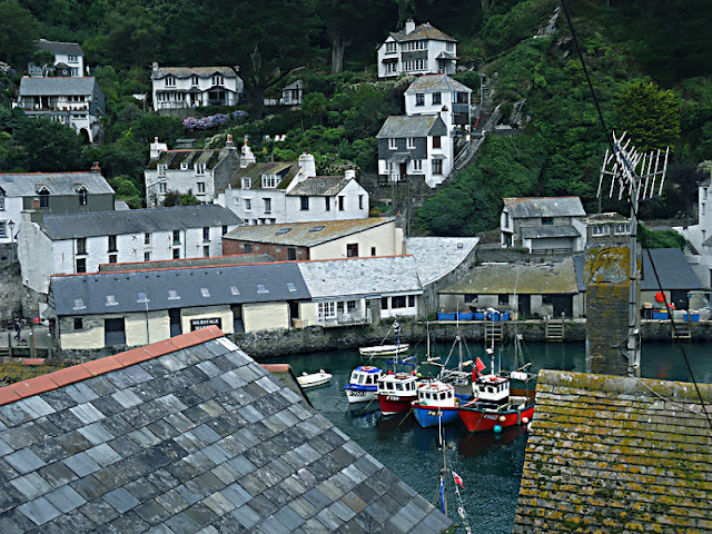 Fishing boats in Polperro's harbour
