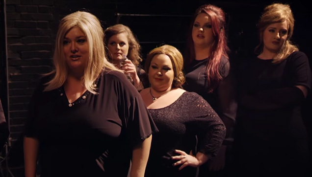 Adele as Jenny on the far right and last of the contestants.