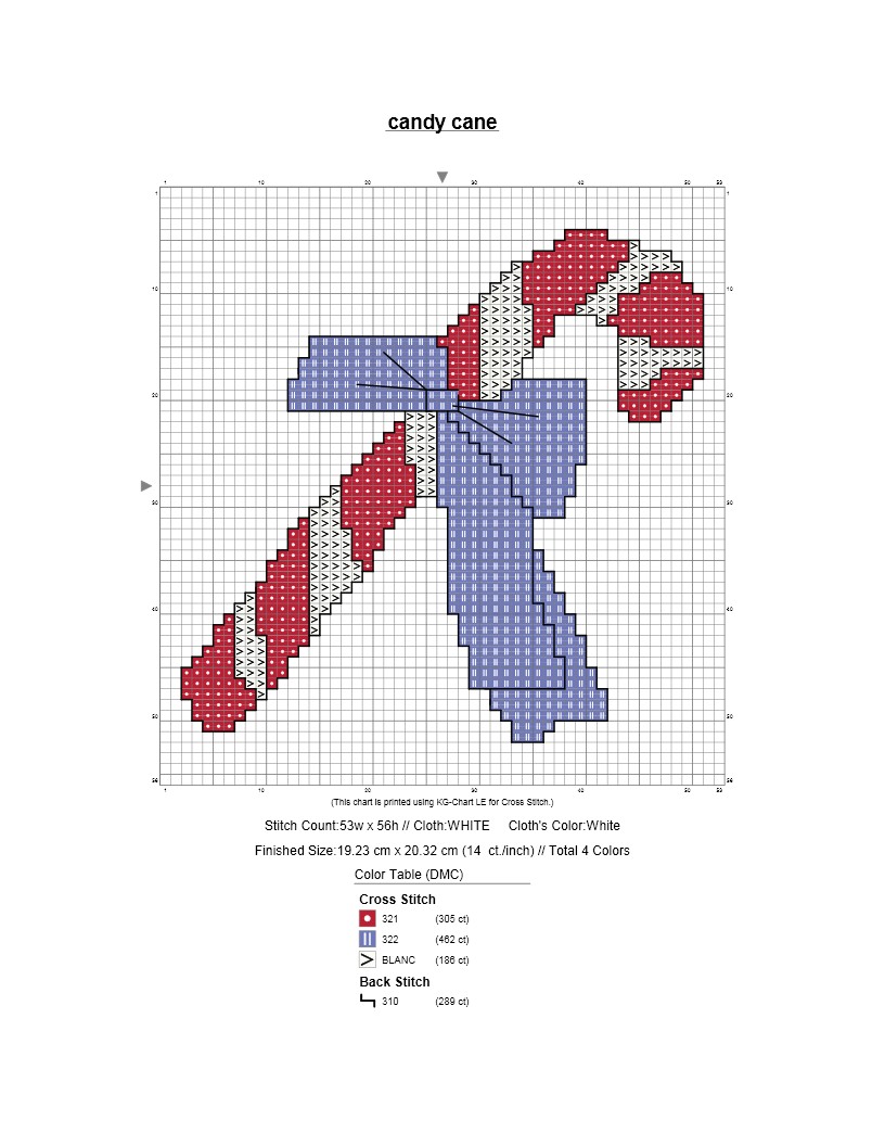 cross stitch fan candy cane cross stitch pattern
