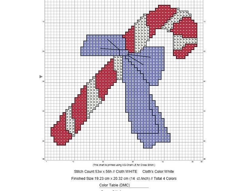 cross stitch fan candy cane cross stitch pattern