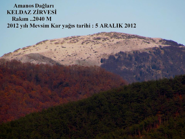Amanos Dağlarında 2012 Yılında ilk Kar