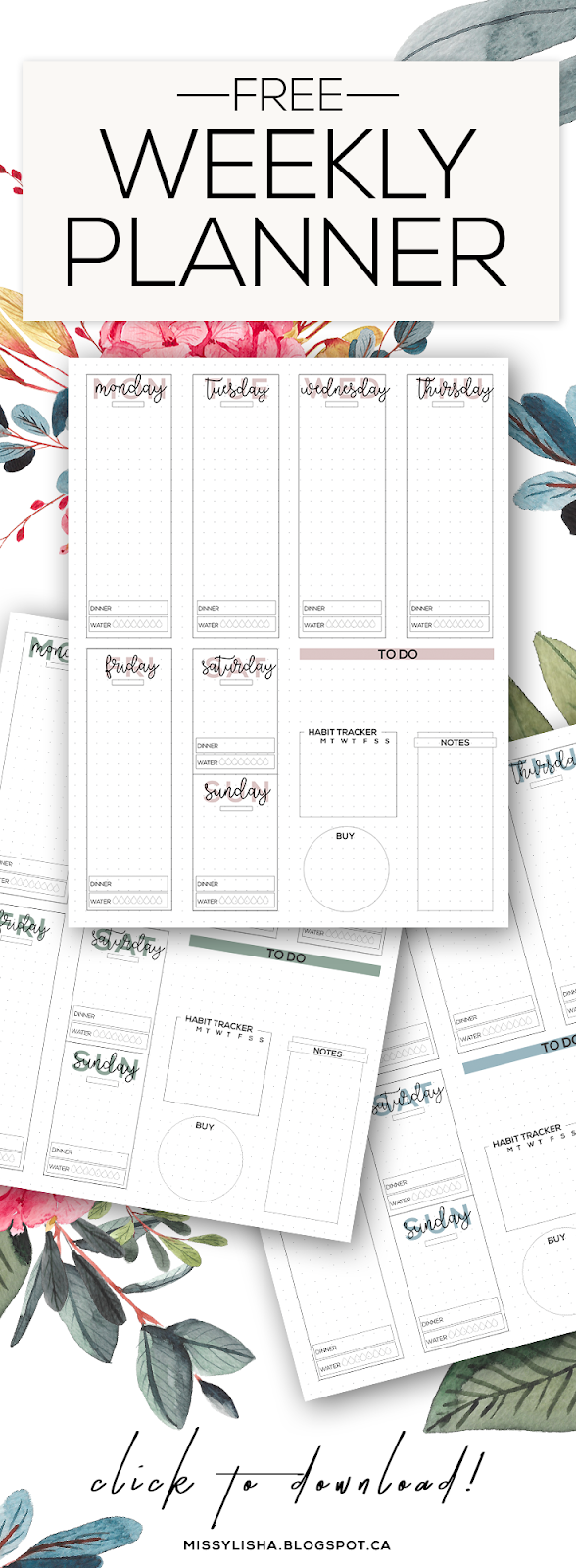 free weekly planner