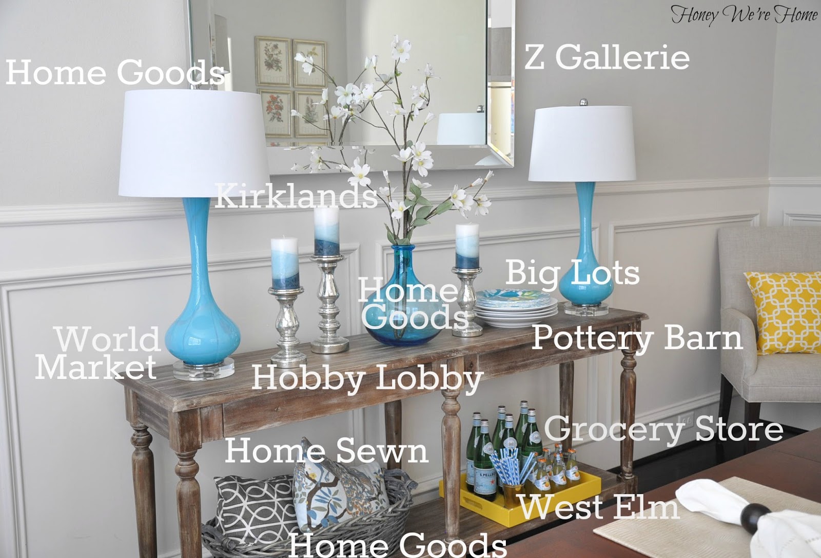 Dining Room Decor Updates // World Market Everett Foyer Table Honey