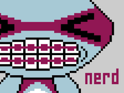 It's a pixel art Nerd Mascot! It's a pixel art Nerd Mascot!