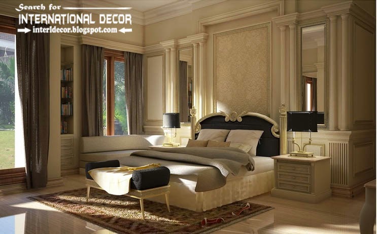 classic English style in the interior, English bedroom classic style and furniture