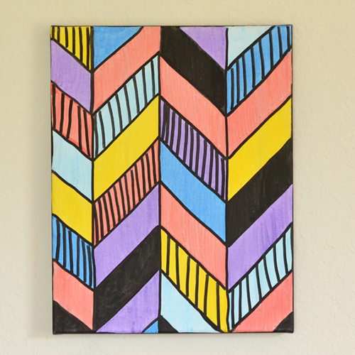 iLoveToCreate Blog Easy Geo Canvas Art