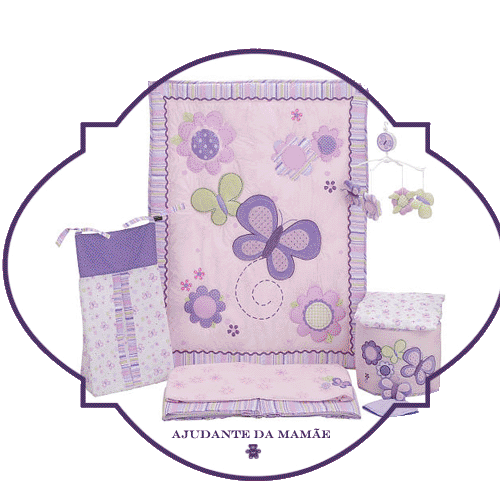 Ajudante Da Mamae Just Born Plum 8 Piece Crib Bedding Set Loja