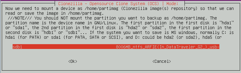 Langkah-langkah restore Clonezilla Langkah-langkah restore Clonezilla