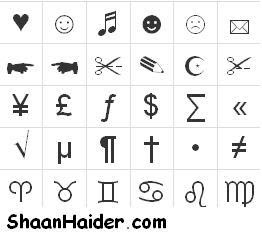 Twitter Symbols And Icons 