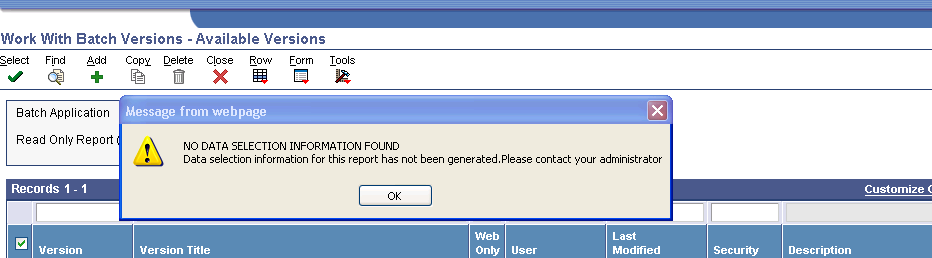 itzerp jde no data selection information found itzerp blogger