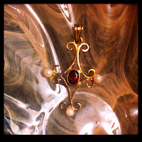 Edwardian Garnet Pearl Gold Cross Pendent Jewellery Pendent Gold Garnet Pearl Edwardian