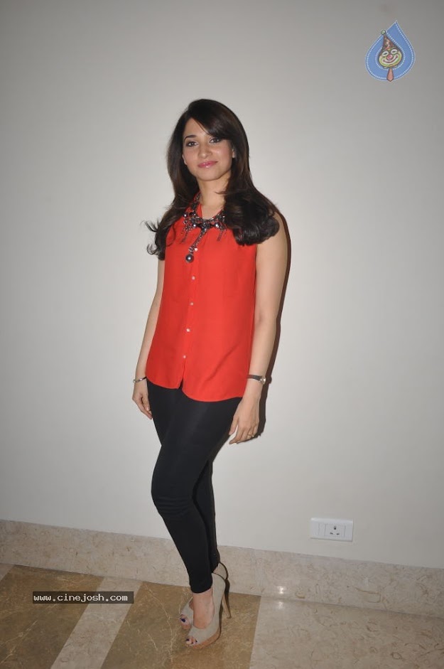 Beautiful Tamanna In Orange Top At 93.7 Red Fm - HOT SOUTH MALLU ACTRESS PHOTO - Famous Celebrity Picture 