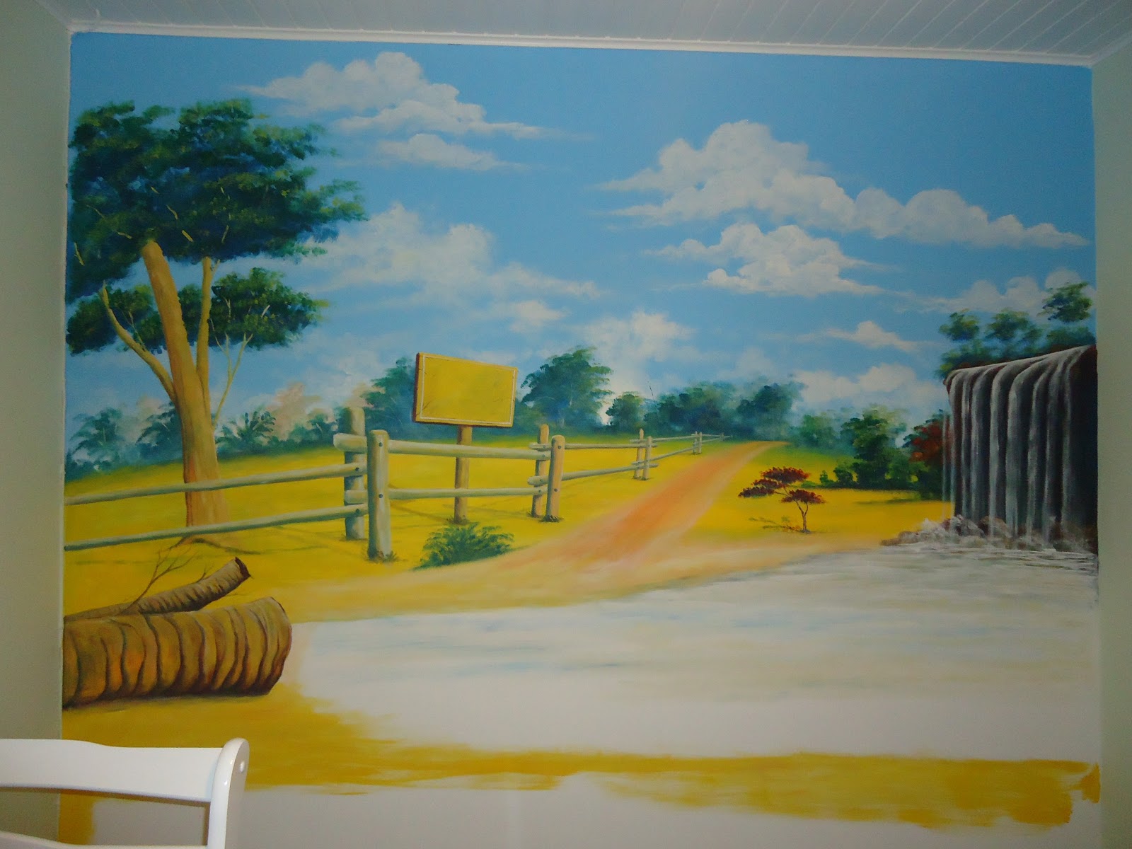 Guto Comunicaç u00e3o Visual pintura de desenho infantil no quarto da manuella Desenho No Quarto ~ Guto Comunicaç u00e3o Visual pintura de desenho infantil no quarto da manuella