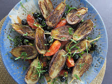 Sautéed Baby Eggplant with Tomatoes and Olives