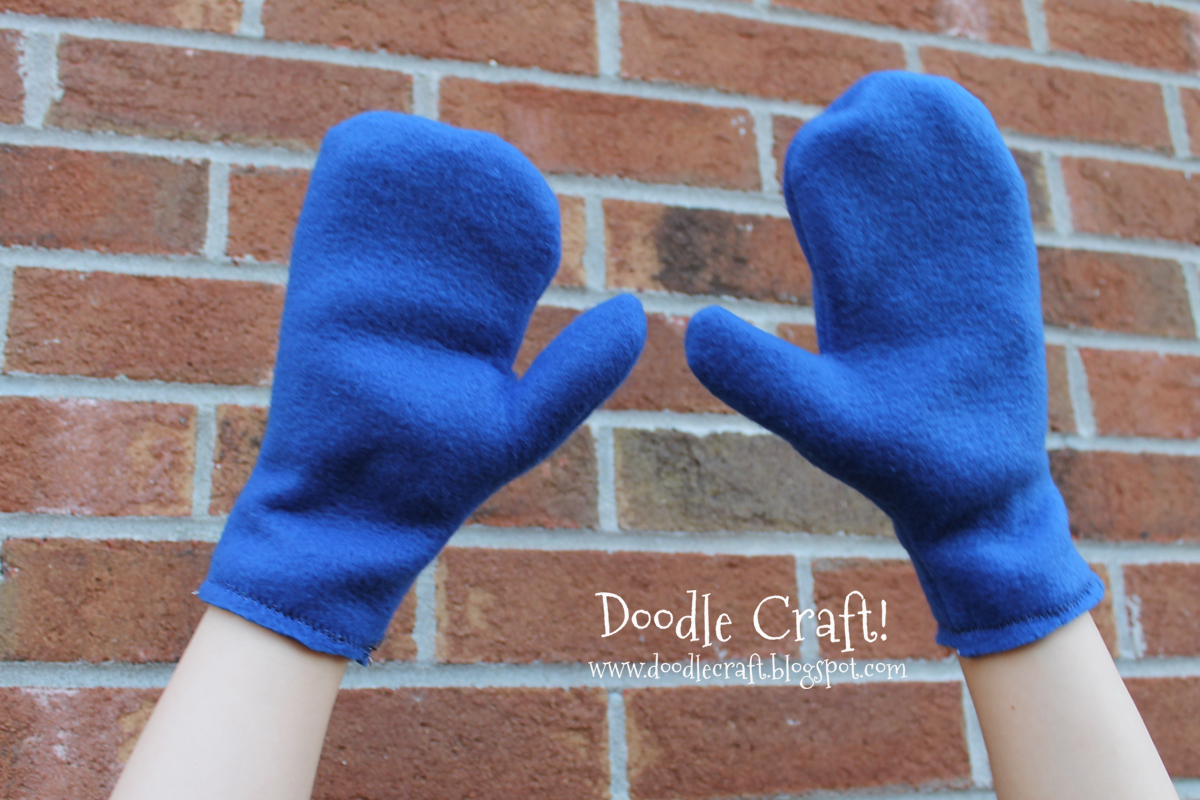 Doodlecraft Fleece Mittens for the Winter Blues!
