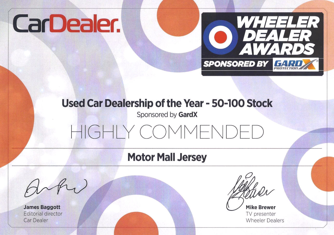 Motor Mall Jersey and Guernsey Wheeler Dealer Awards...
