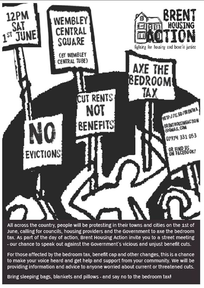WEMBLEY MATTERS Bedroom Tax action Wembley Central noon today