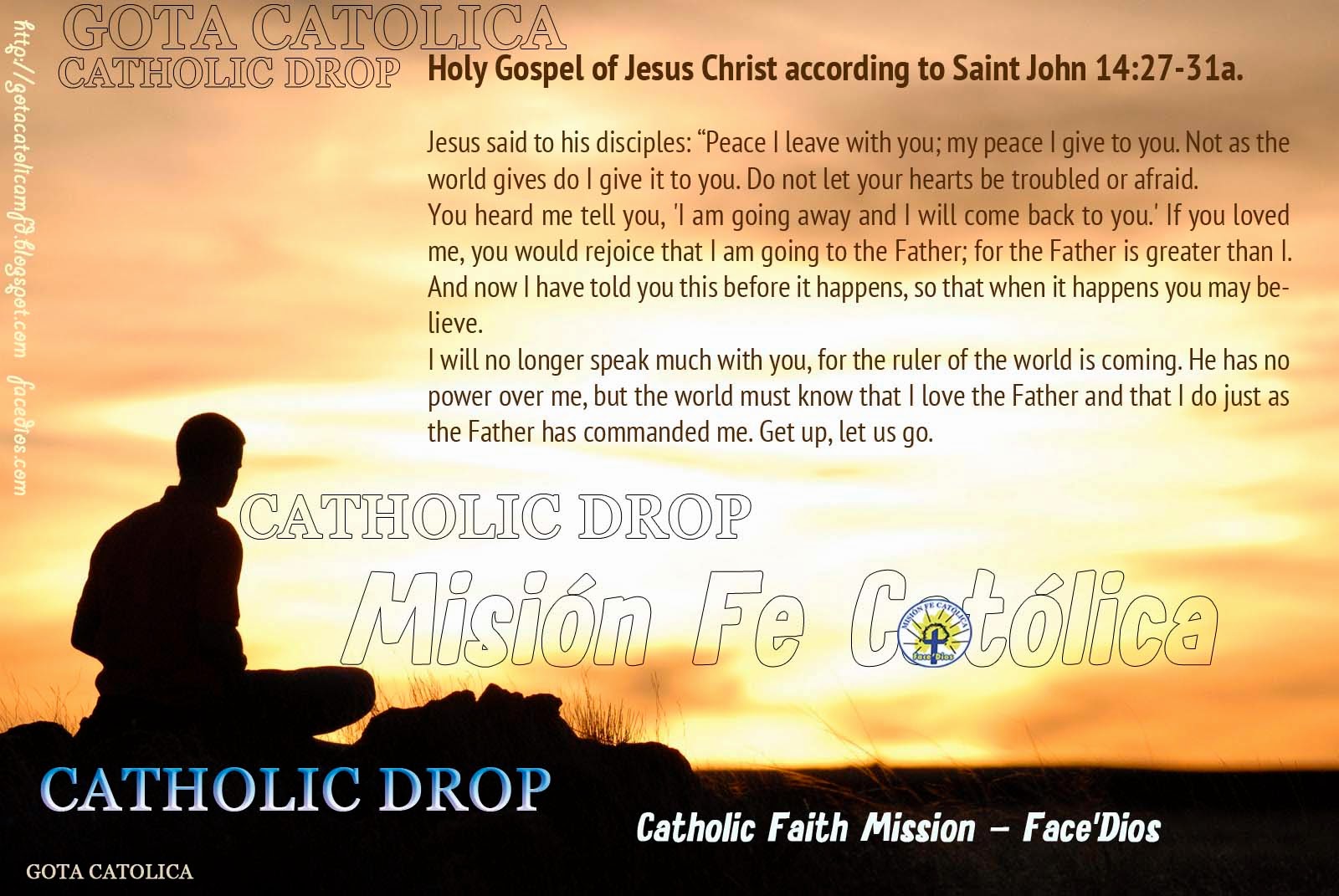 GOTA CatólicaGotas de Dios Holy Gospel of Jesus Christ according to