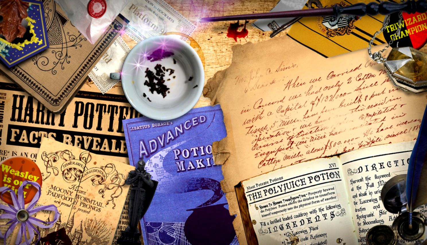 DeviantArt More Like Harry Potter Desk Wallpaper and Gmail Theme DeviantArt More Like Harry Potter Desk Wallpaper and Gmail Theme