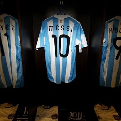 Kostum Messi di Timnas Argentina