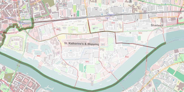 Map of polling districts in Wapping