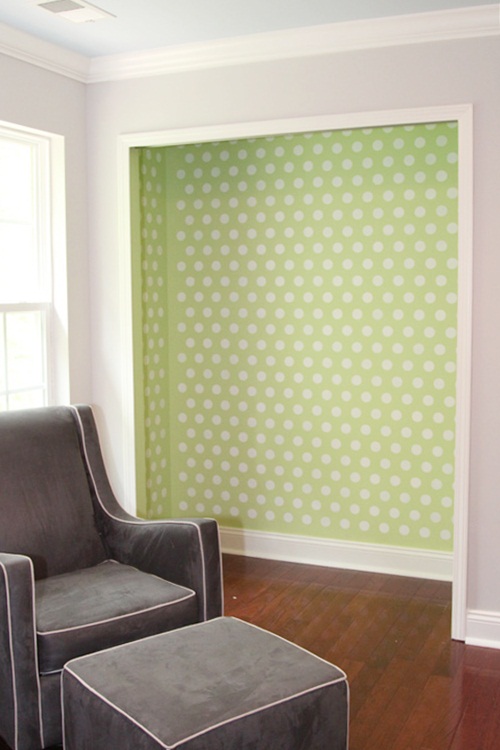 My DIY Show Polka Dot Stencil Wall