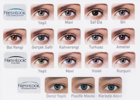 Renkli Ve Numarali Lensler Freshlook Renkli Lens
