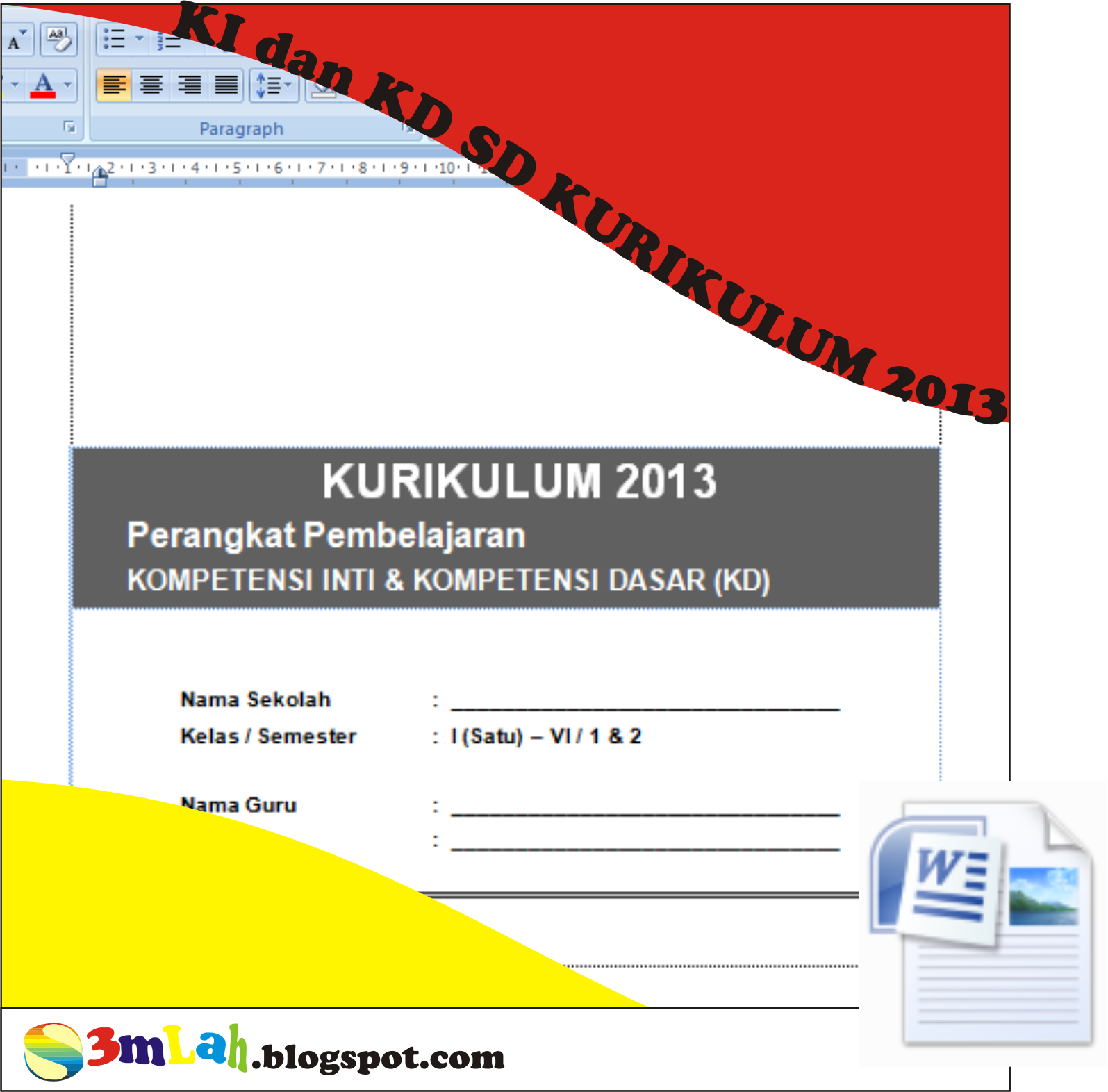 Download KI dan KD SD Kurikulum 2013 Lengkap File Terbaru