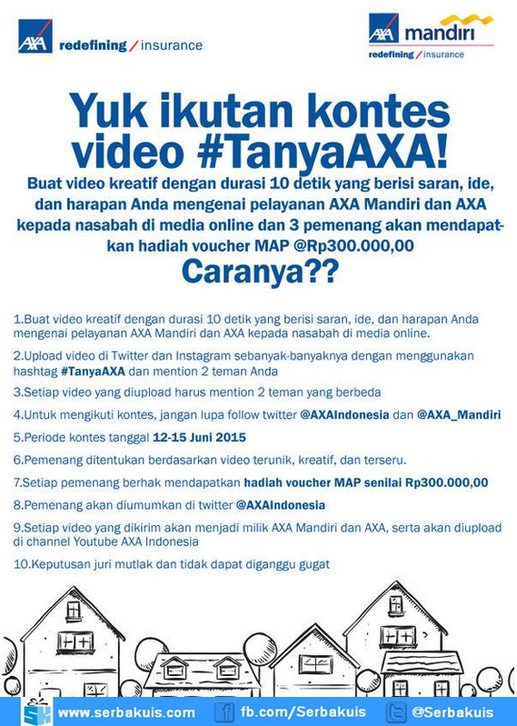 Kontes Video #TanyaAXA Berhadiah Voucher MAP 900K Kontes Video #TanyaAXA Berhadiah Voucher MAP 900K