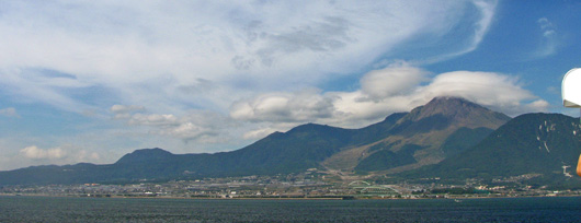 普賢岳,　Mt. Fugen volcano,　Sea of Ariake volcano