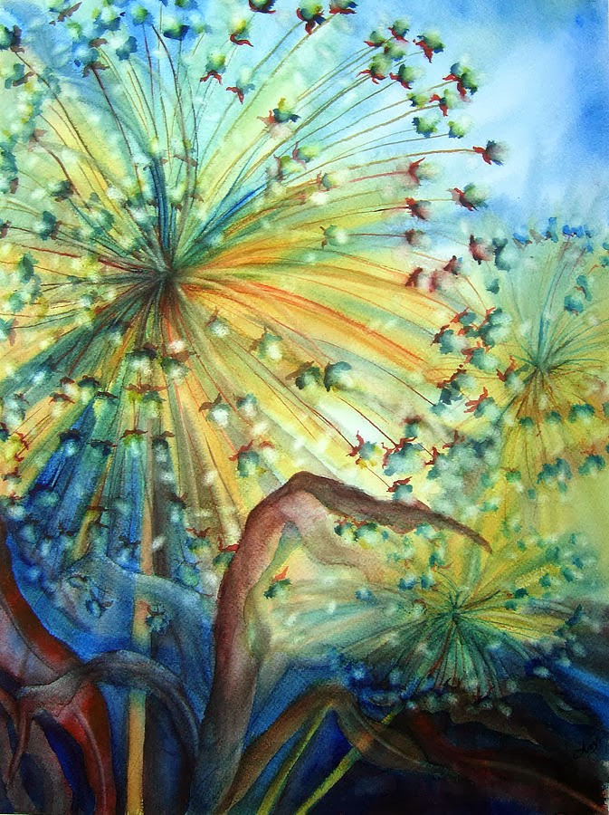 Painting Dandelions In Acrylics Painting Dandelions In Acrylics