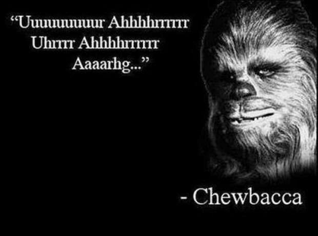 Une pensée de Chewbacca...