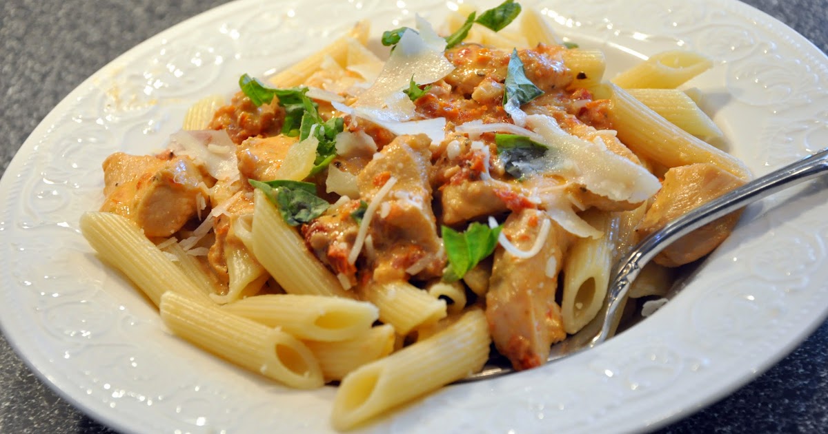 The Dishy Decorator Penne Pasta with Chicken in SunDried Tomato Cream