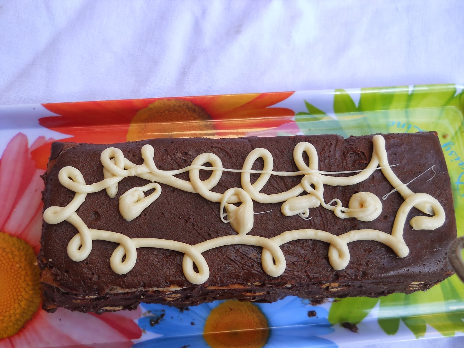 mattonella al cioccolato con biscotti e premio