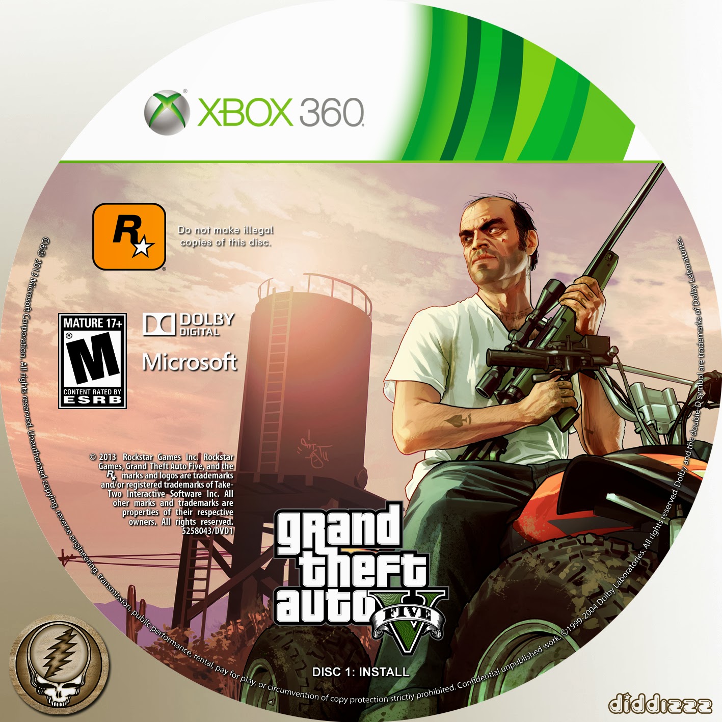 Label Grand Theft Auto GTA 5 Xbox 360 ~ Gamecover | Baixar de capas ...
