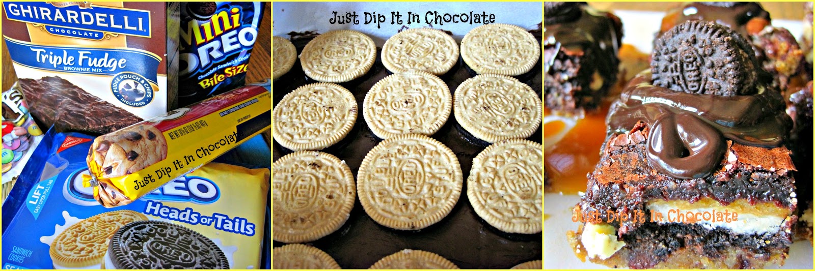 Just Dip It In Chocolate Oreo & Cookie Dough Brownies Recipe